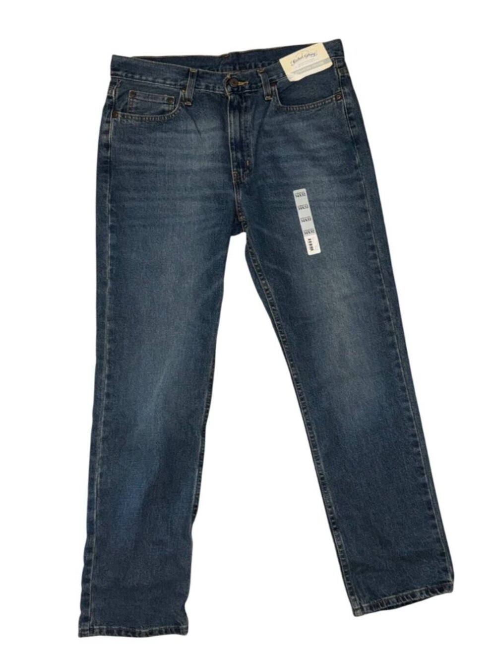 Faded Glory Straight Fit Denim Jeans 34x32 Classic Blue Stonewash